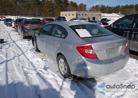 2012 Honda Civic Lx z USA, uszkodzony, nr VIN 2HGFB2F55CH323688